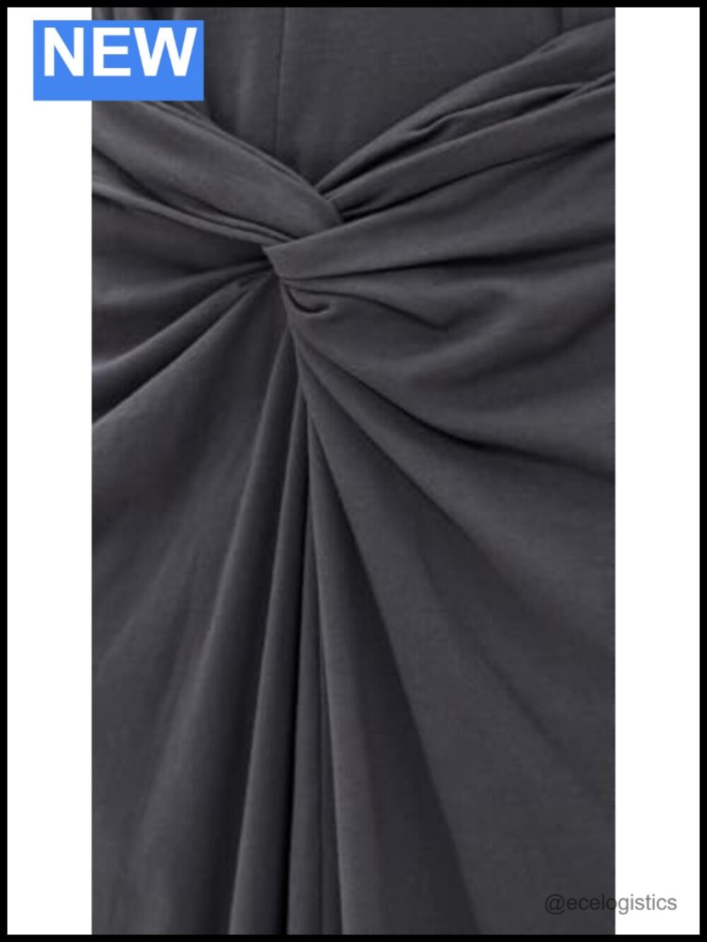 Women's 100% Cotton Fixed Wrap Midi Skirt Pull On Casual Formal - Picture 5 of 5